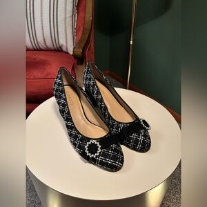 Talbots Black and White Heels